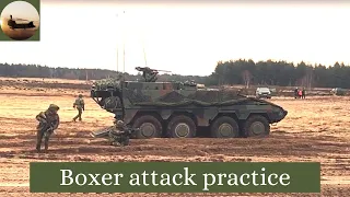 An attack exercise with the Armored Wheeled Vehicle - Boxer