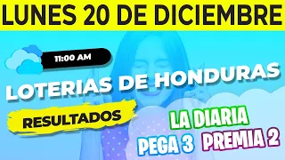 Sorteo 11AM Loto Honduras, La Diaria, Pega 3, Premia 2, Lunes 20 de Diciembre del 2021 | Ganador 😱🤑💰