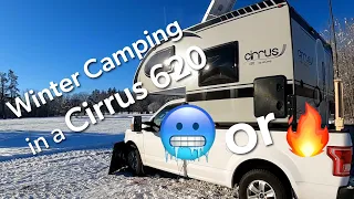 Winter Camping in a Cirrus 620 Truck Camper
