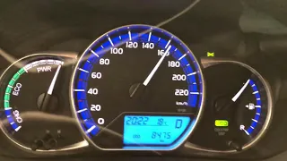Toyota Yaris 1.5Hybrid 2017 0-100 0-170 VMax, Acceleration