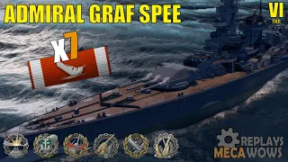 Admiral Graf Spee 7 Kills & 126k Damage | World of Warships Gameplay