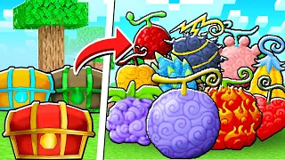 ESCOLHA sua DEVIL FRUIT de ONE PIECE ABRINDO 10 BAÚS ALEATÓRIOS pra GANHAR no MINECRAFT