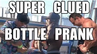 Public Prank - Super Glued Bottle Prank