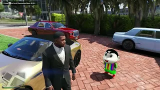 FRANKLIN AND SHINCHAN TOUCH ANYTHING BECOME GOLD|EVERYTHING IS FREE IN GTA V!