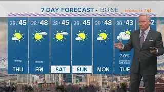 Southern Idaho evening weather: Sunshine, but cooler and breezy