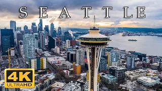 Seattle, Washington, USA in 4K ULTRA HD 🇺🇸 - Aerial views of Seattle skyline