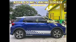 PERODUA ATIVA MC GRILLE GEAR UP BODYKIT RACING CAR STICKER MINI COOPER (COBALT BLUE )