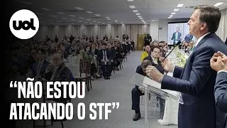 Bolsonaro sobre discurso de Fux: “Não ofendi nenhum ministro do Supremo”