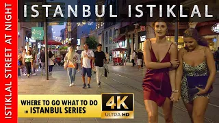 【4K】🇹🇷 Istanbul 2022 | Istiklal Street Night Walking | Ice Cream Joke!