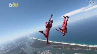 Freefall Flow! Must See Footage As Two Skydivers Perform Mid-Air Dance Routine!