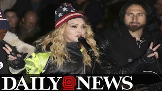 Madonna, Mark Ruffalo, T I  And Other Celebrities Join Anti Trump Protests