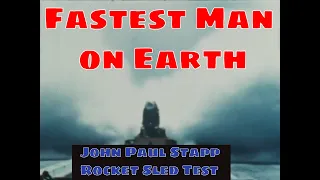 SONIC WIND ROCKET SLED TEST   DECEMBER 10, 1954   JOHN PAUL STAPP  "FASTEST MAN ON EARTH" 43244