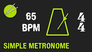 65BPM (4/4) Visual Metronome / Click Track - Beginner Drums