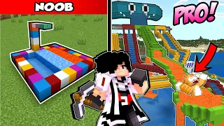 AZUYA BUAT WAHANA WATERPARK RAINBOWFRIEND 2 Di Minecraft TAPI ISI TRAP PRANK SELUNCURAN LAVA !