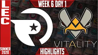 OG vs VIT Highlights | LEC Summer 2020 W6D1 | Origen vs Team Vitality