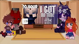 FNAF Aftons react to i got no time |GachaFNAF