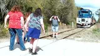 Trains Dangerous Moves Walking On Tracks Listening To Music