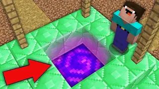 Minecraft NOOB vs PRO: NOOB FOUND SECRET PORTAL IN EMERALD WELL THIS VILLAGE! 100% trolling