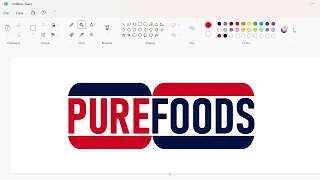 How to draw the Purefoods logo using MS Paint | How to draw on your computer