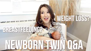 NEWBORN TWIN Q&A | SLEEPING, FEEDING, WEIGHT LOSS | heather fern