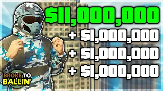 Making $11,000,000 in ONE DAY was painful... | Broke to Ballin' #37 - GTA Online E&E