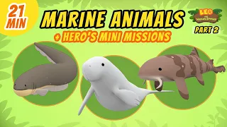 Marine Animals (Part 2/3) - Junior Rangers and Hero's Animals Adventure | Leo the Wildlife Ranger