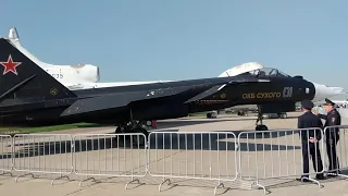 Sukhoi S-37 (Su-47) at static exposure at MAKS 2019