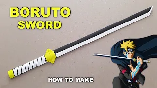 DIY - HOW TO MAKE A BORUTO SWORD FROM A4 PAPER - ( NARUTO )