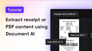 Google Document AI - Extract data from receipts / invoice / PDFs with no code using Vertex AI