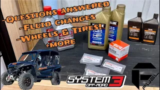 RMAX 1000 First Fluid Change, Questions Answered. How-To: Oil/Trans/Diffs + Wheel and Tire Upgrade!