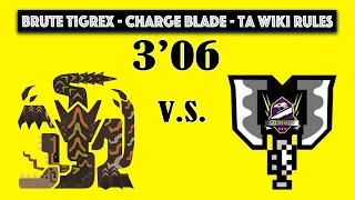 [Xbox] 3'06 Charge Blade Solo - Brute Tigrex - TA Wiki Rules (PRE-ALATREON) - MHW Iceborne