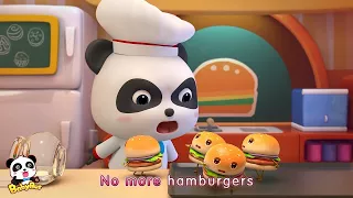 Angry Panda Cook & Naughty Hamburger | Baby Makes Hamburgers | Kid Songs Collection | BabyBus