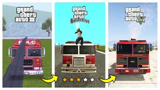 Police vs Firetruck in GTA games! (Evolution)