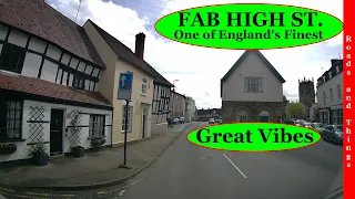 Real-time Driving video through Alcester, Warwickshire, ENGLAND, UK.