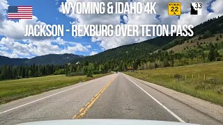 RV driving over Teton Pass Wyoming to Idaho Jackson to Rexburg