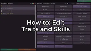 LBY | How to: Edit Traits and Skills