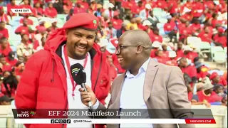 EFF Manifesto Launch 2024 | SABC News Politics Reporter speak to Nkululeko Dunga