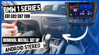 Original Radio Removal BMW 1 Series E81 E82 E87 E88 Android Car Stereo Installation Set Up Head Unit