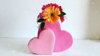 Handmade Stylish Flower Vase-24 / Flower Vase v/s Showpiece With Cardboard & Cement | Priti Sharma