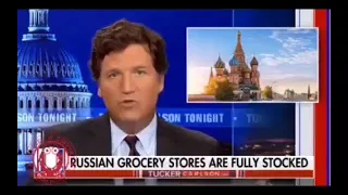 Такер Карлсон показывает пустые полки в магазинах России в условиях санкций