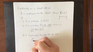 Continuity on a closed interval