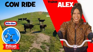 An EPIC ADVENTURE Through the Hills! See Cows, ABCs, and More! | Pelican Bikes Ride | Little Tikes