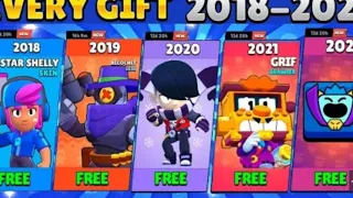 ВСЕ ПОДАРКИ ЗА ВСЮ ИСТОРИЮ '' Brawl Stars'' 2018-2021