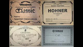 Обзор Гитар Musima Classica и Yamaha С40, Hohner HC 06, Cremona 4655