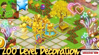 Hay Day Gameplay Level 200 | 200 Level Decoration Reward | Opening Permit Land | Upgrading Town