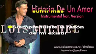 Historia de un amor - Luis Miguel - instrumental karaoke HD