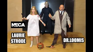 Neca LAURIE STRODE & DR.LOOMIS Retro Cloth 2 pack 8" Figure set! HALLOWEEN II!