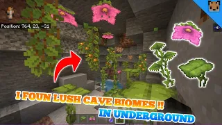 Minecraft pe 1.16.220.52 How to get Lush Cave Biomes & how to find Lush Cave Biomes easily !!