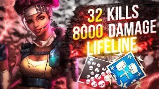 ЗР-106! 32 KILLS & 8000 DAMAGE ON LIFELINE.EXE ! лайфлайн гайд апекс легенд реликвия apex legends