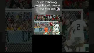 this is crazy ! adidas proves that Ronaldo doesn't touch the ball with this super technology